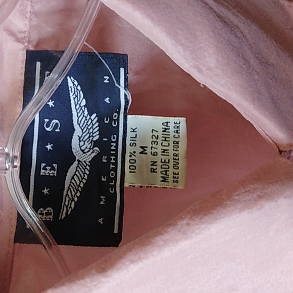 90's Vintage Oversized Long Sleeve Button Up Silk Blouse - Picture 4 of 4